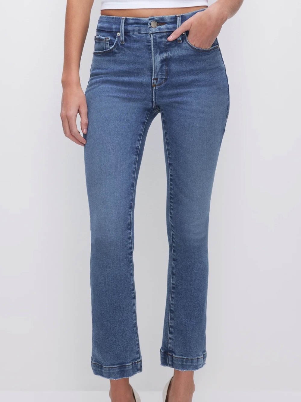 NWOT Good American Good Legs Straight Jean